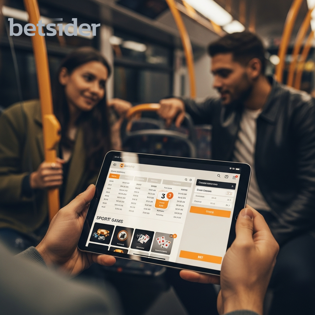 Betsider app a funcionar num telemóvel em trânsito